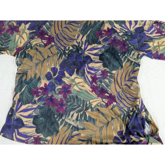 vintage Vera Neumann Blouse top size 14 Ladybug side knot floral leaf print - Picture 12 of 13